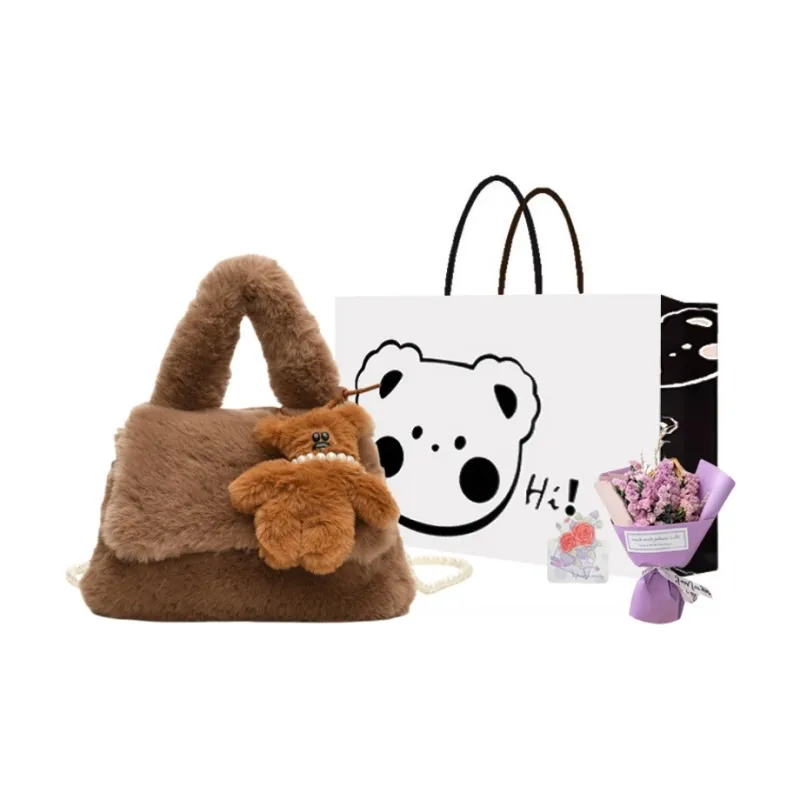 NX DOUGHNUT Plush Handbag Regular Women's Multicolor-4