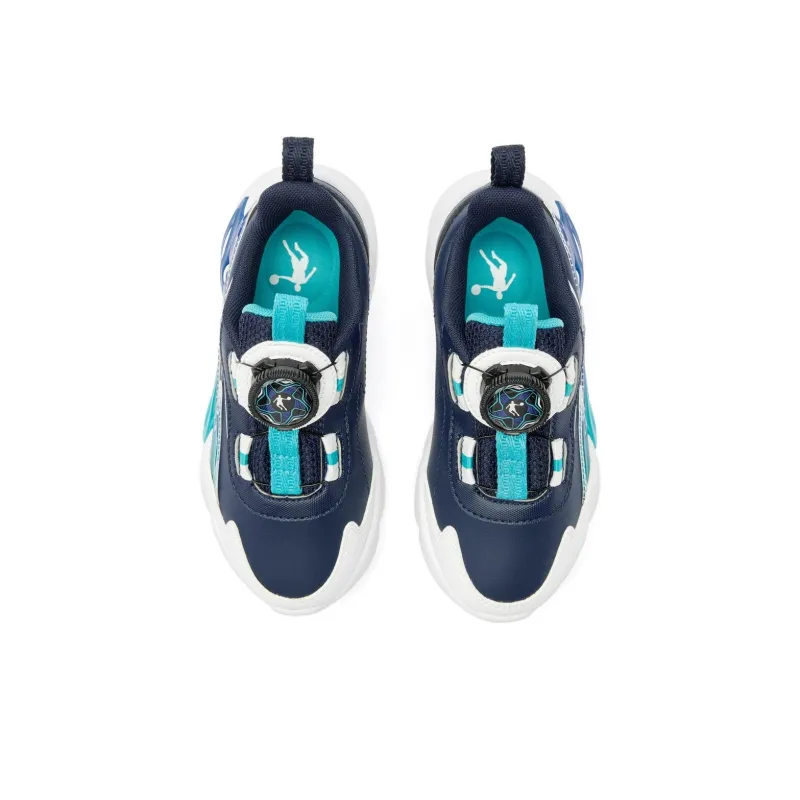 QIAODAN Slip Resistant Cushioning Low Top Kids Lifestyle Shoes Blue White Children Aged 3 7 Years Old-3