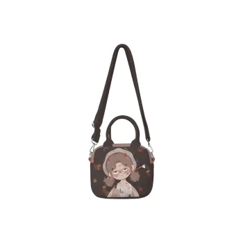 AOSONG Suede Technology Fabric Crossbody Handbag Regular Unisex Coffee Painter