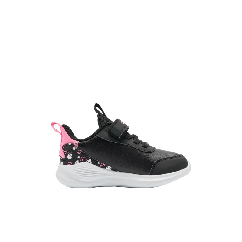 QIAODAN Anti Slip Wear Resistant Low Top Kids' Running Shoes Black Pink Children Aged 3 7 Years Old-1