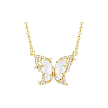 Zhi Yue 925 Sterling Silver Necklaces Women's Gold