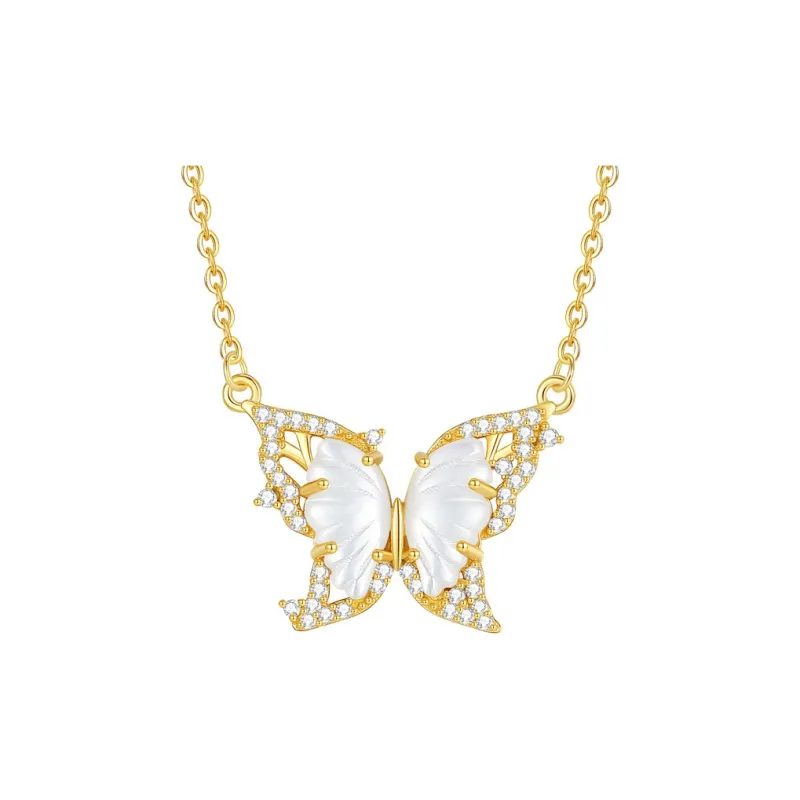 Zhi Yue 925 Sterling Silver Necklaces Women's Gold-0