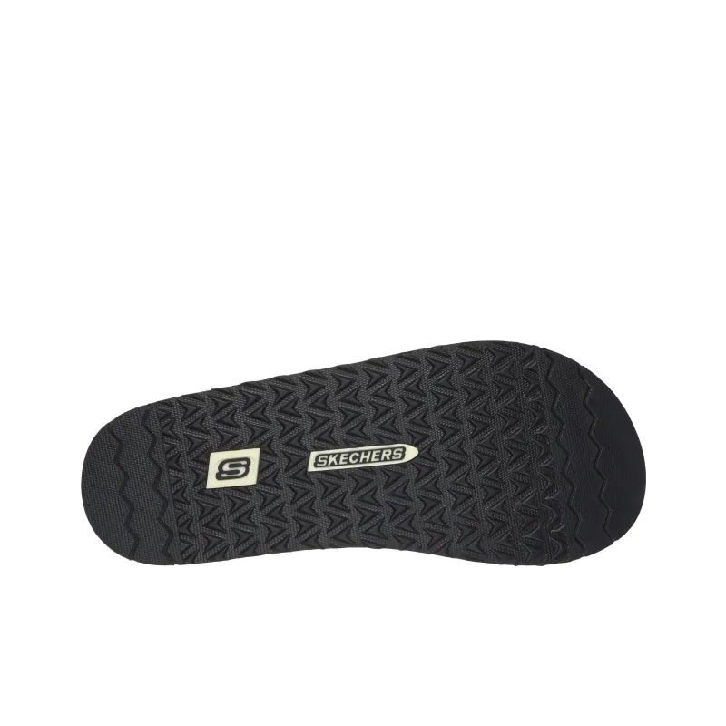 Skechers Relaxed Fit Abrasion-Resistant Slip-Resistant Flip Flops Men's Black Brown-4