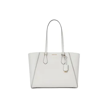 MICHAEL KORS TARYN Cow Leather Tote Bag Shopping Bag Handbag Shoulder Bag Large Size Women's Optical White