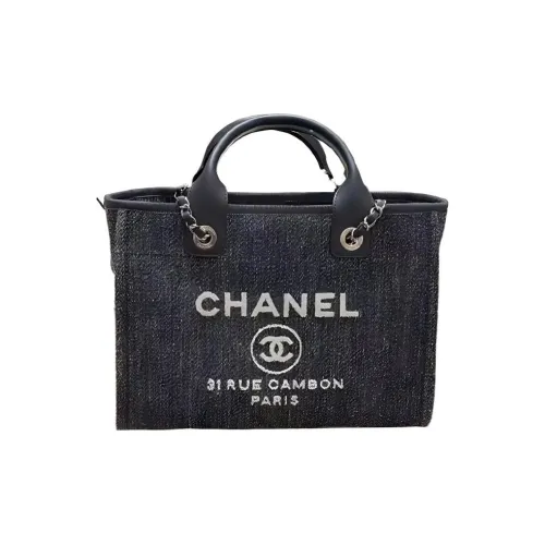 CHANEL 22Bag Denim Beach Bag Tote Bag Shopping Bag Shoulder Bag Crossbody Bag Handbag Large Size Women's Denim