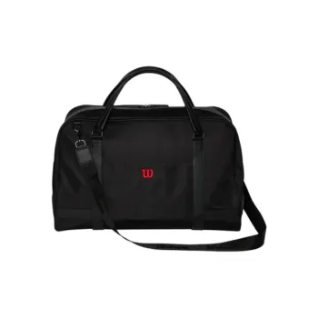 Wilson Nylon Boston Bag One Shoulder Crossbody Portable Travel Bag Unisex Black