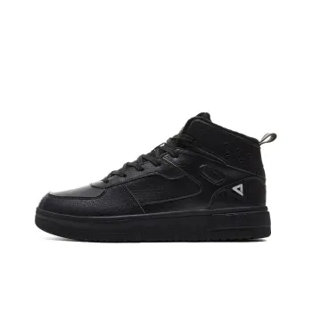 PEAK Skateboard Shoes Men High Top All Black