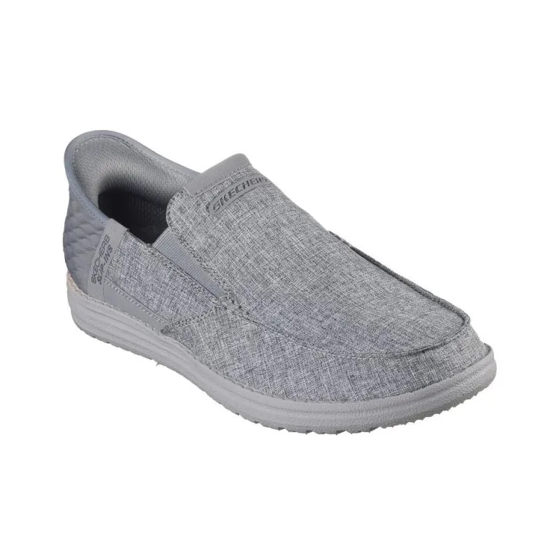 Skechers Melson Anti Slip Wear Resistant Low Top Casual Shoes Men's Gray-1