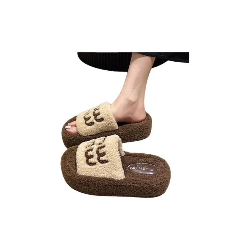 ALPLUME Women's Home Slippers Black Yellow Brown Ecru Slippers & Home Slippers-13