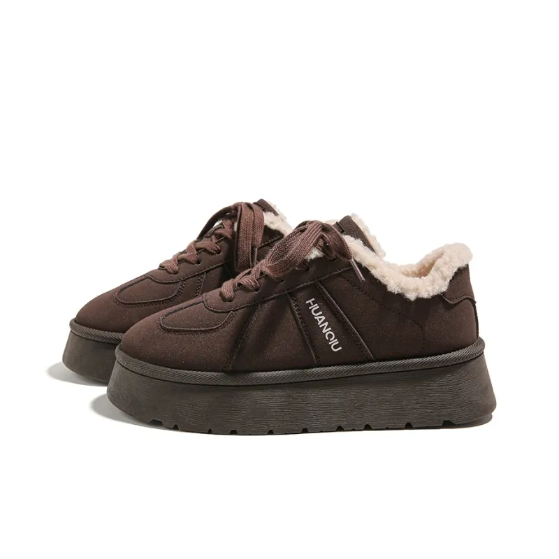 HUANQIU Coverage Warm And Wear-Resistant Low-Top Skateboard Shoes Women's-6