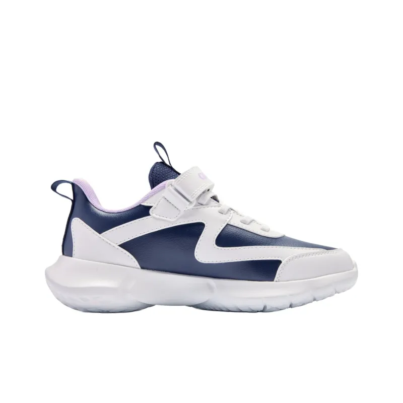 QIAODAN Cushioning Wear Resistant Low Top Kids' Running Shoes White Teenagers-1