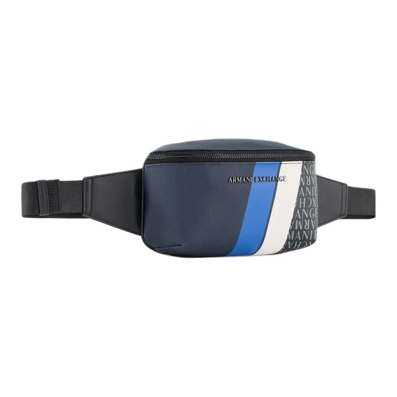 ARMANI EXCHANGEAE Polyester One Shoulder Crossbody Fanny Pack Men's Marine Blue-1