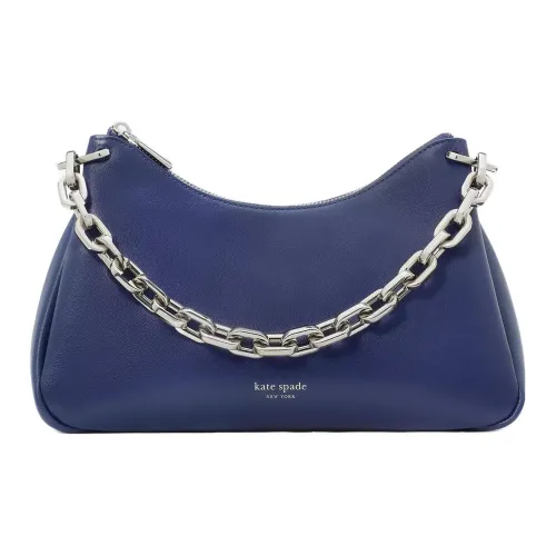 Kate Spade Grained Leather One Shoulder Handbags Women's Deep Lake Blue