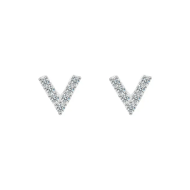 UX V Neck Elegance Minimalist Style Compact And Delicate Versatile In Normcore Style Stud Earrings Women's-0