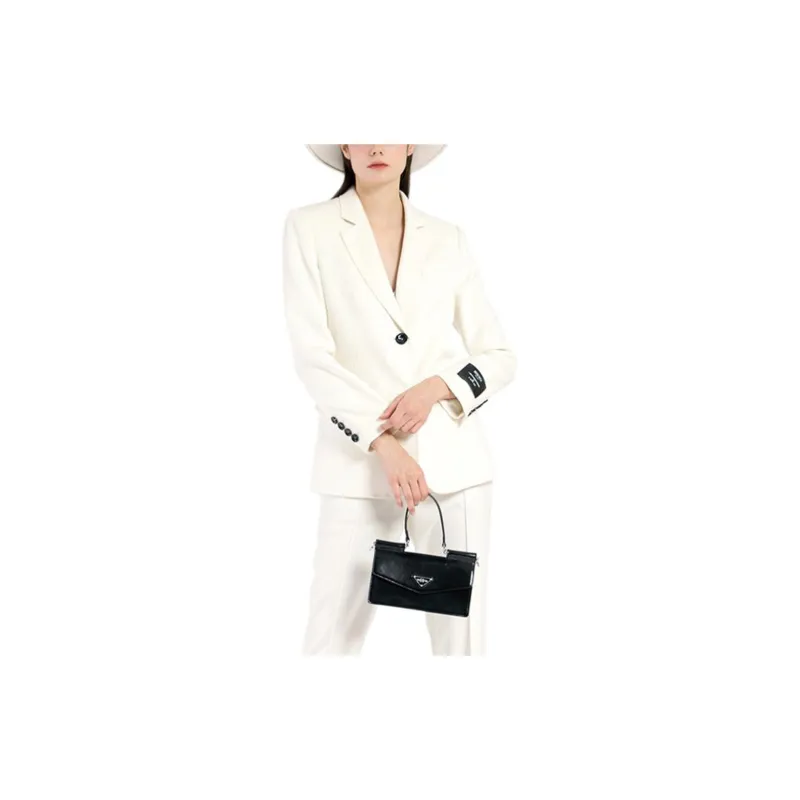 BESIONIA Business Suit Coat Women's White-1
