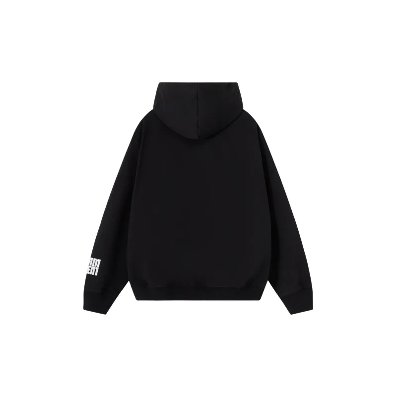 Suamoment Loose Fit Fleece Trendy Versatile Hoodie Unisex-5