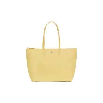 LACOSTE PVC Tote Bag, Shopping Bag, Shoulder Bag, Handbag Tubas Women's Light Yellow