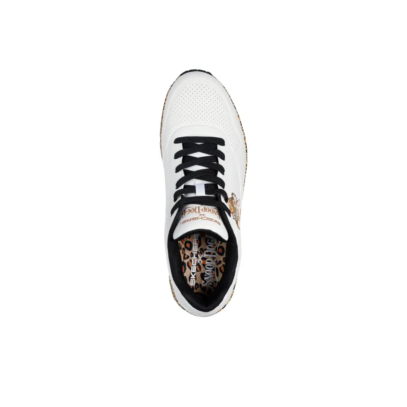 Snoop Dogg x Skechers Uno Slip-Resistant Support Wear-Resistant Low-Top Casual Shoes Men's White-3