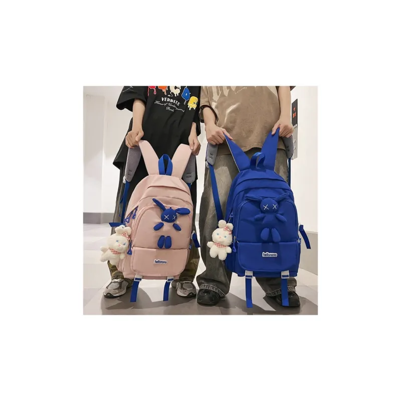 NX DOUGHNUT Nylon Backpack Unisex White Pink Blue Black-6