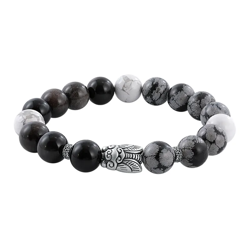 Hurry That Year Obsidian Bracelets Men's-0