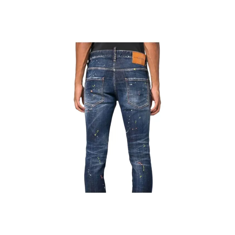 DSQUARED 2 Paint Splatter Printed Skinny Jeans-4