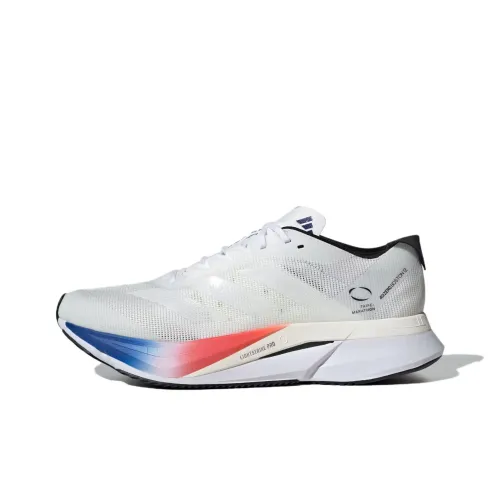 Adidas Adizero Boston 12 Running Shoes Men Low-Top White/Red/Blue