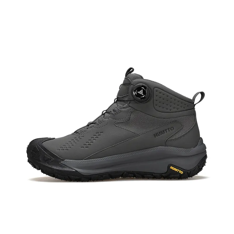 HUMTTO Cushioning Anti Slip And Wear Resistant High Top Outdoor Shoes Men's Gray-0