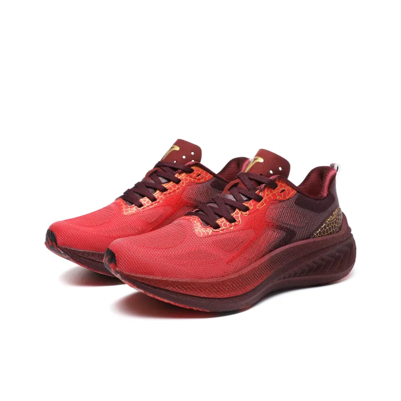 TREEPERI Running Shoes Unisex Low Top Red/White-2
