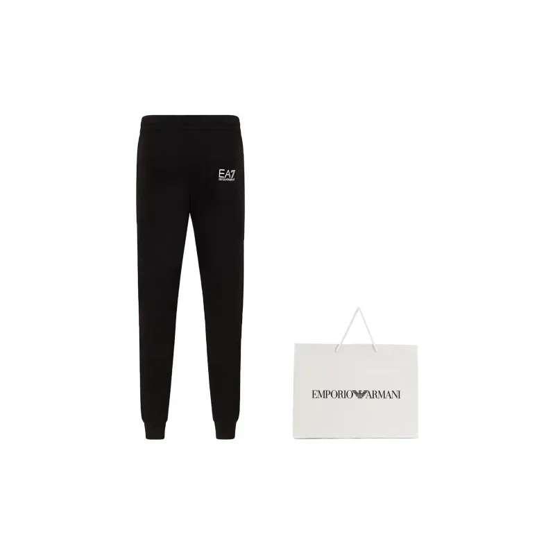 EMPORIO ARMANI EA7 FW20 Knitted Sports Pants Men's Black-4