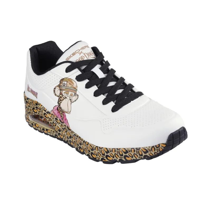 Snoop Dogg x Skechers Uno Slip-Resistant Support Wear-Resistant Low-Top Casual Shoes Men's White-2