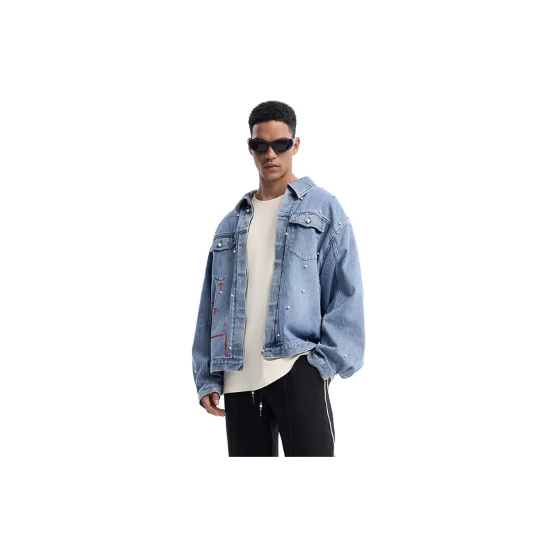 Palladium Denim Jacket Unisex Dark Denim-5
