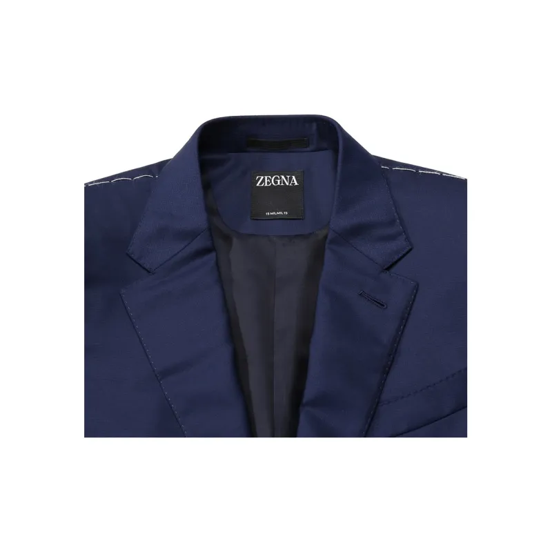 Zegna FW24 Business Suit Men's Dark Blue-6