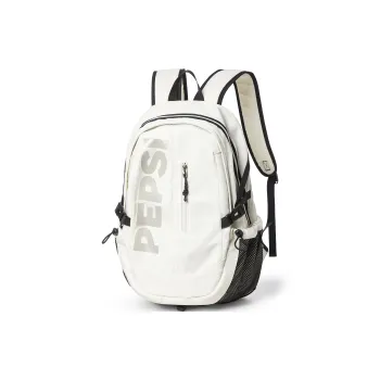 Pepsi Water-Repellent Fabric Backpack Regular Unisex Black/White