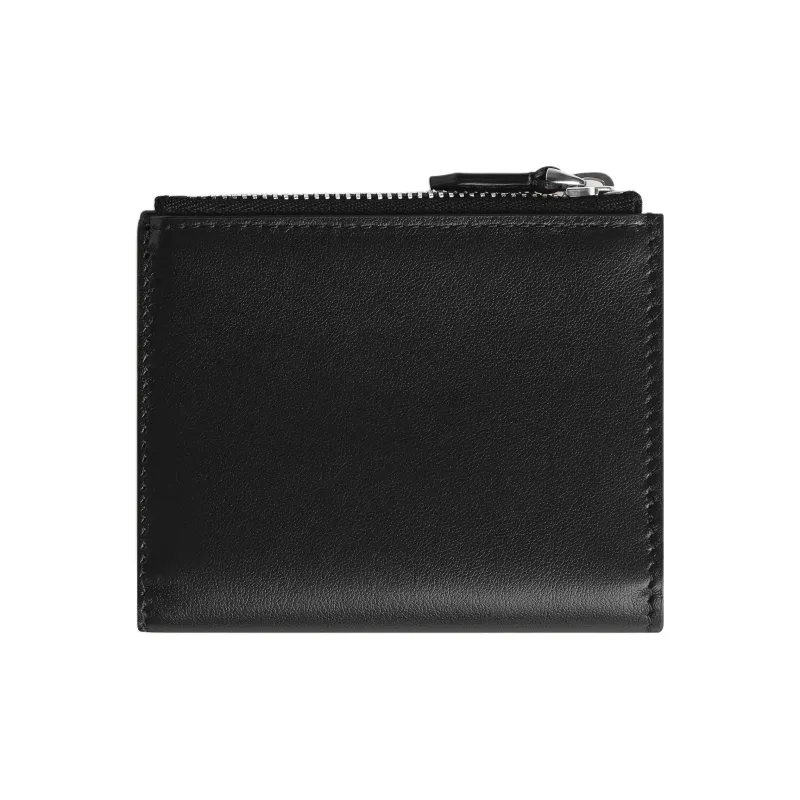 MONTBLANC Soft Leather Series Grain Cow Leather Wallet Mini Men's Black-2