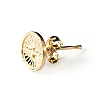 GOD SUNS 18K Gold Stud Earrings Unisex