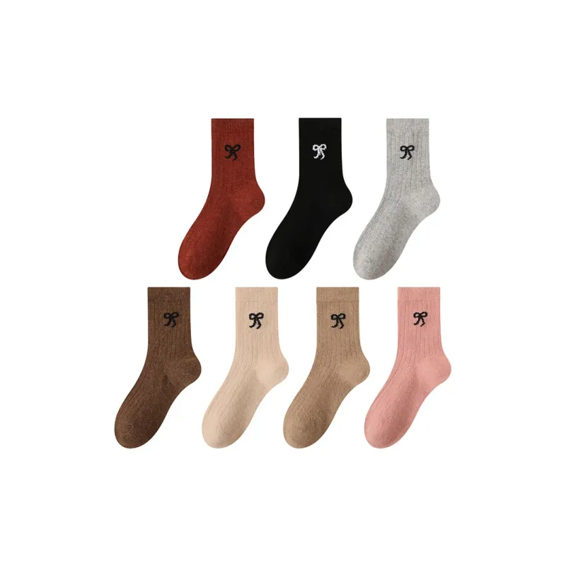 BONAS Mid-Calf Socks Women's Combo Set-4