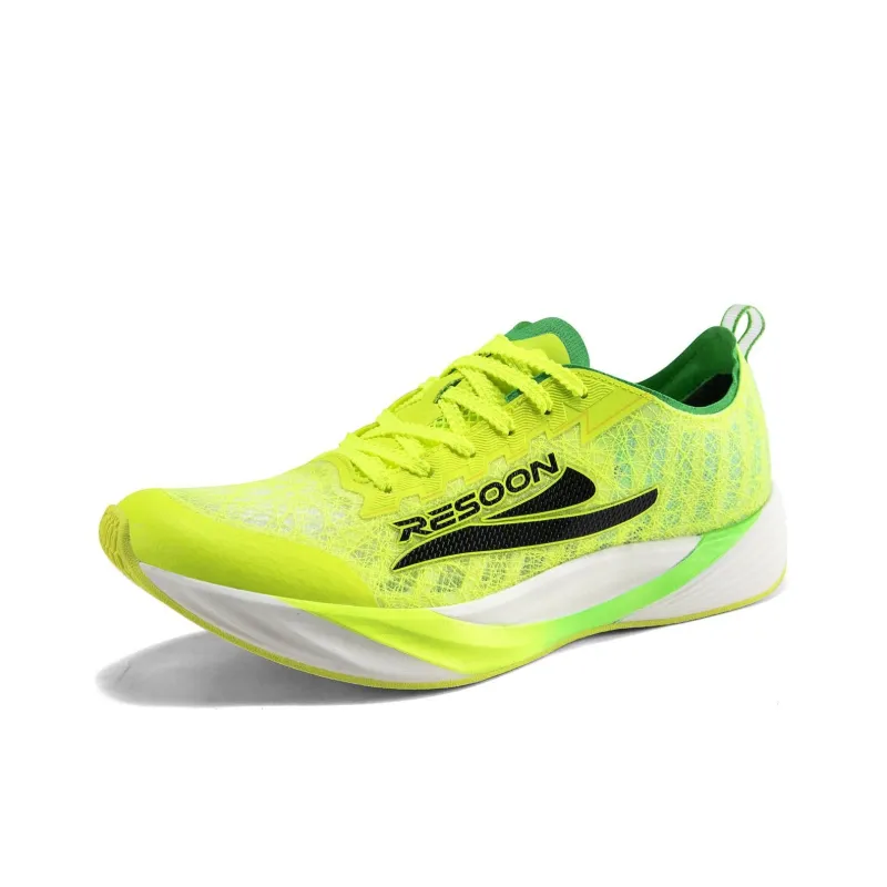 RESOON Cushioning Anti-Slip And Wear-Resistant Low-Top Training Running Shoes Unisex White Orange-6