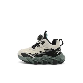 Jeep Slip Resistant Anti Kick Wear Resistant Breathable Kids Lifestyle Shoes Dark Cloud Green Khaki Brown Kids'
