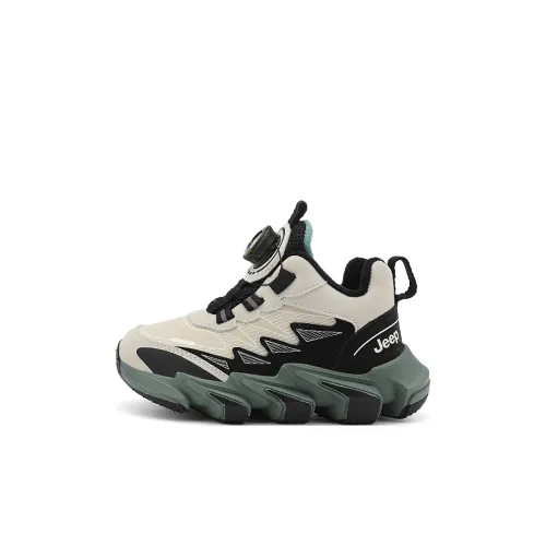 Jeep Slip Resistant Anti Kick Wear Resistant Breathable Kids Lifestyle Shoes Dark Cloud Green Khaki Brown Kids'