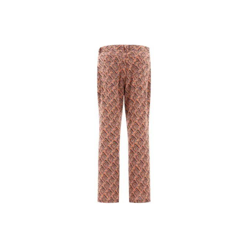 Needles Patterned Bootcut Trousers-1