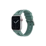 Square Cut-Out Silicone Strap, Pine Needle Green