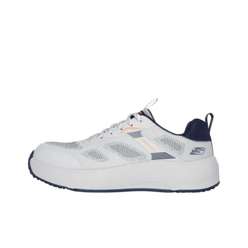 Skechers Work Anti-Slip Wear-Resistant Low-Top Casual Shoes Men's Light Gray