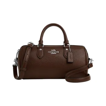COACH Rowan Pebble Leather Shoulder Bag, Crossbody Bag, Handbag Women's Brown