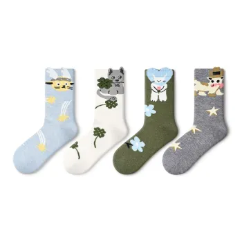 Primeet Mid Calf Socks Women's 4 Pack