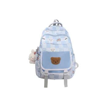 NX DOUGHNUT Nylon Backpack Large Size Women's Black Pink Purple Blue Gray