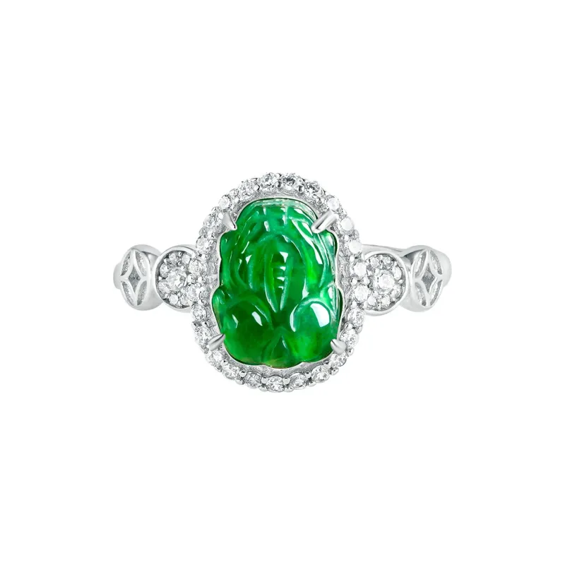 Jade Is Boundless Ice Type Jadeite Rings Unisex-3