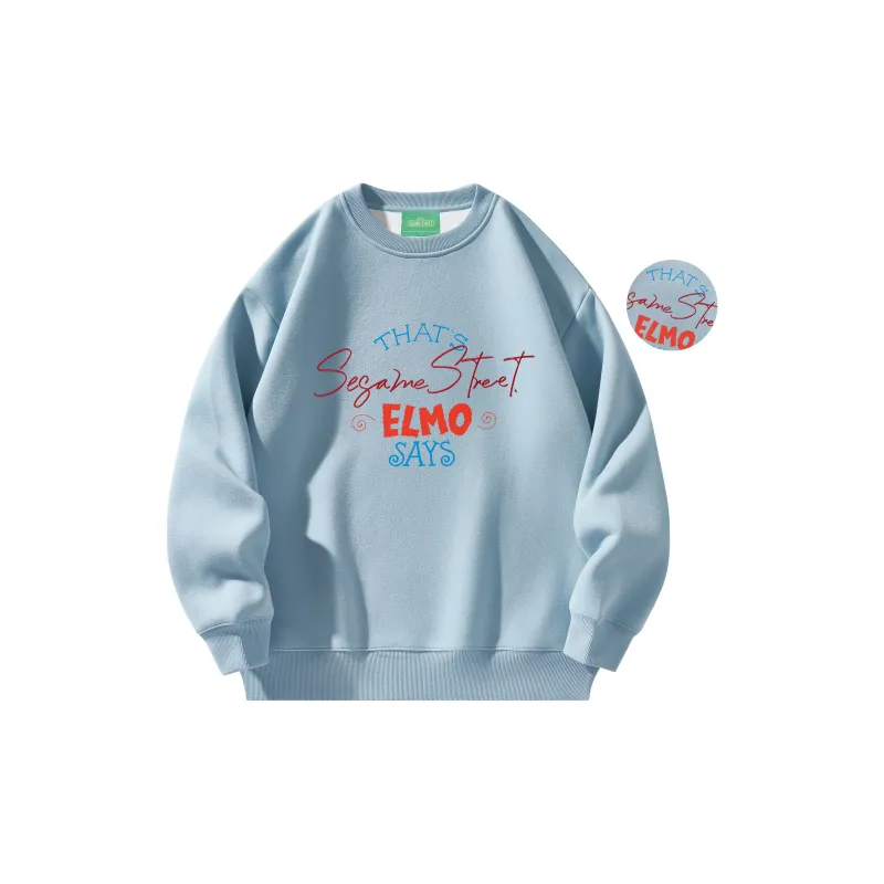 SESAME STREET Sweatshirt Thickened And Fleece Lined Optional Unisex-18