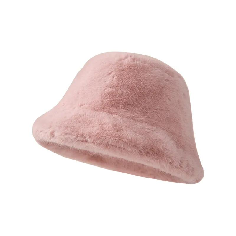 BSELEON Plush Bucket Hats Women's-2