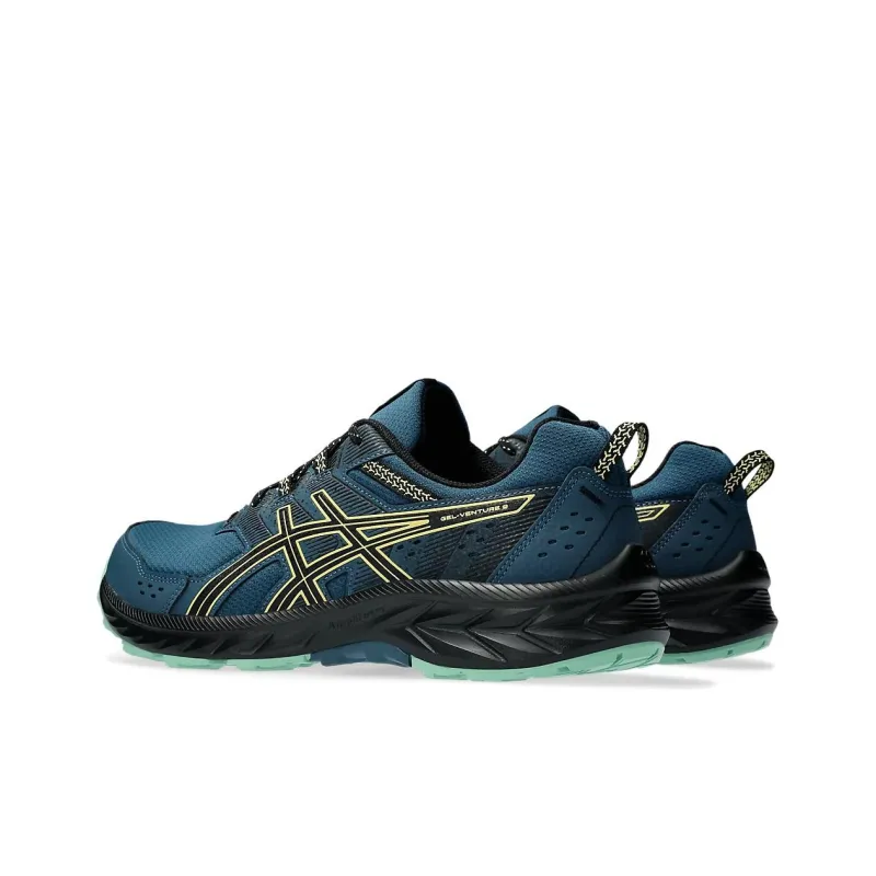Asics Gel Venture 9 Anti Slip Wear Resistant Low Top Trail Running Shoes Men's Dark Blue-3
