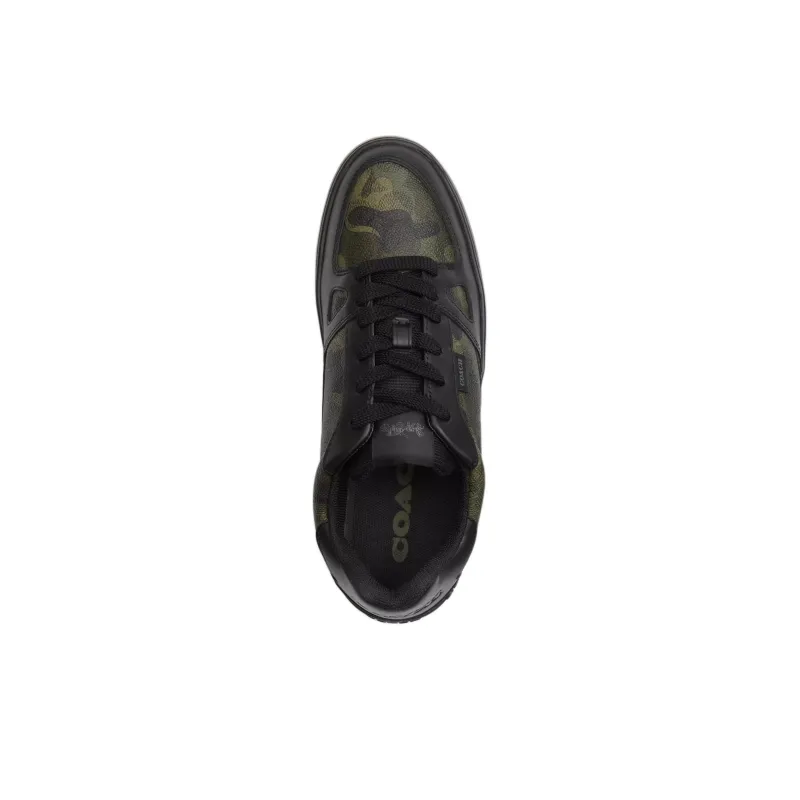 COACH Clip Court Low Top Skateboard Shoes Men's Black-3